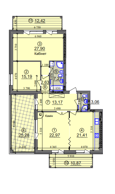 3-кімнатна 128.17 м² в ЖК Ліпінка від 26 505 грн/м², Київ