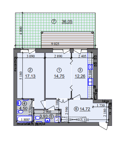 2-кімнатна 67.29 м² в ЖК Ліпінка від 26 800 грн/м², Київ