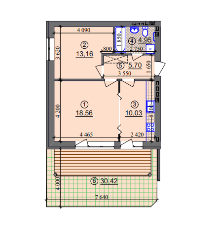 2-комнатная 52.4 м² в ЖК Липинка от 26 800 грн/м², Киев