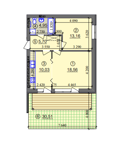 2-кімнатна 52.4 м² в ЖК Ліпінка від 26 800 грн/м², Київ