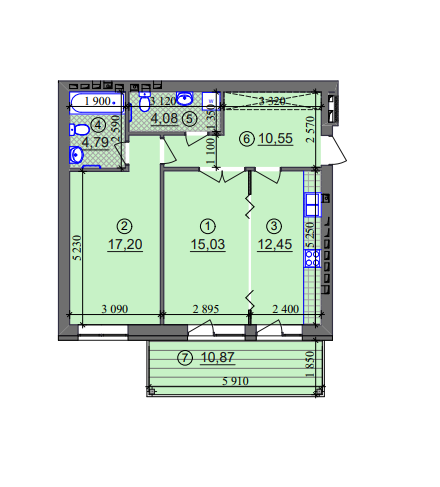 2-комнатная 67.36 м² в ЖК Липинка от 26 800 грн/м², Киев