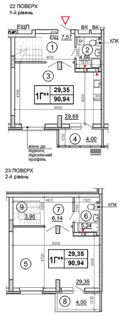 Двухуровневая 90.94 м² в ЖК Эврика от застройщика, Киев