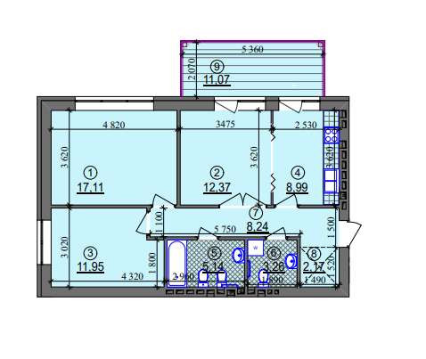 3-кімнатна 72.55 м² в ЖК Ліпінка від 26 505 грн/м², Київ