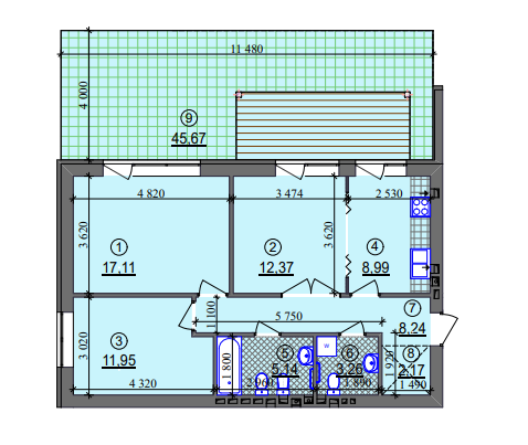 3-кімнатна 69.23 м² в ЖК Ліпінка від 26 505 грн/м², Київ