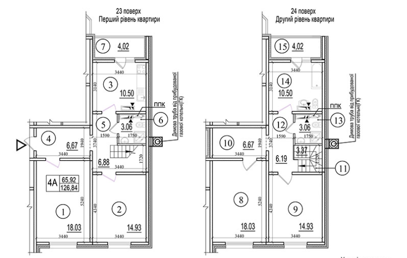 Двухуровневая 126.84 м² в ЖК Эврика от застройщика, Киев