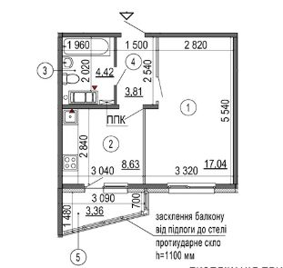 1-комнатная 36.59 м² в ЖК Эврика от застройщика, Киев