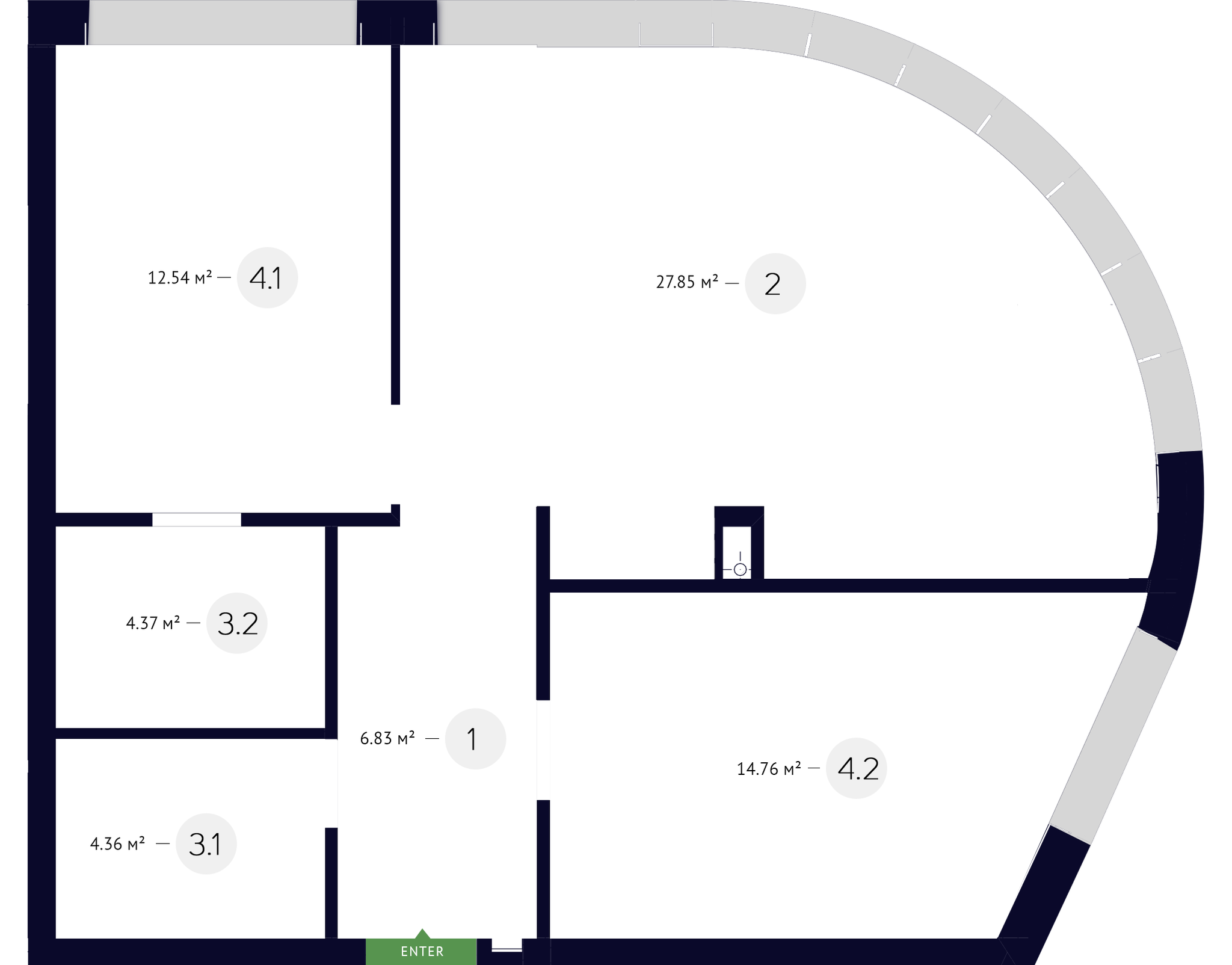 2-кімнатна 70.71 м² в ЖК White Lines від 79 250 грн/м², Київ