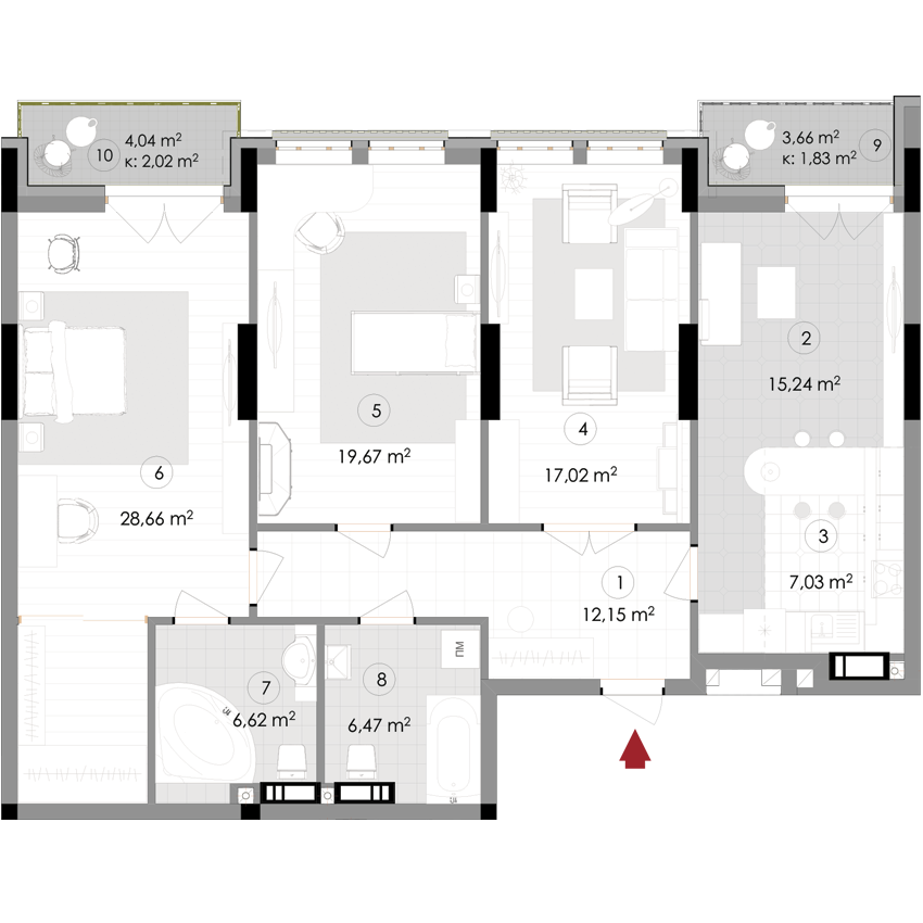 3-кімнатна 117.02 м² в ЖК Подол Град Vintage від 37 800 грн/м², Київ