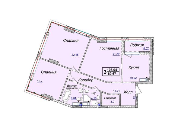3-комнатная 103.04 м² в ЖК Новопечерские Липки от 34 390 грн/м², Киев