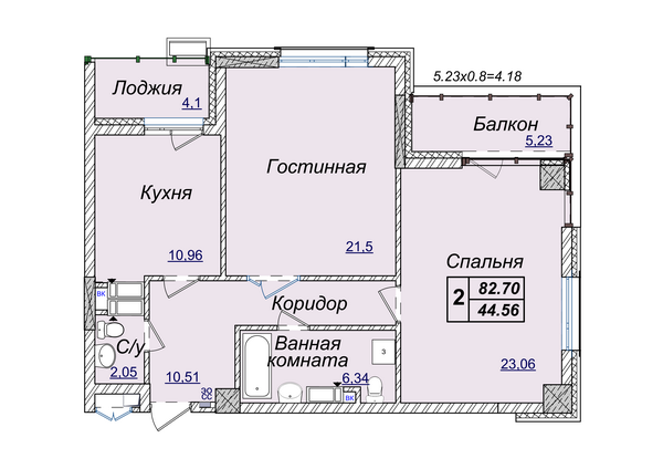 2-кімнатна 82.7 м² в ЖК Новопечерські Липки від забудовника, Київ