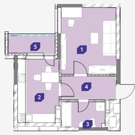 1-кімнатна 44.22 м² в ЖК OK`LAND від 29 834 грн/м², Київ