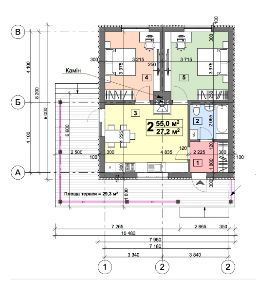 Коттедж 55 м² в КГ Лесной Хуторок от 24 182 грн/м², с. Горенка