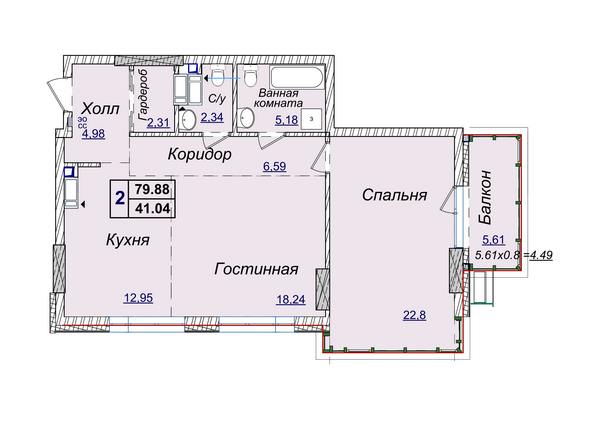 2-кімнатна 79.88 м² в ЖК Новопечерські Липки від забудовника, Київ