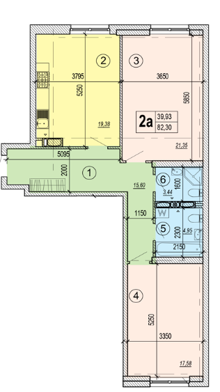 2-комнатная 82.3 м² в ЖК Podil Plaza & Residence от 46 000 грн/м², Киев