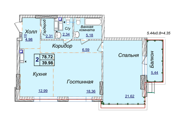 2-кімнатна 78.72 м² в ЖК Новопечерські Липки від забудовника, Київ