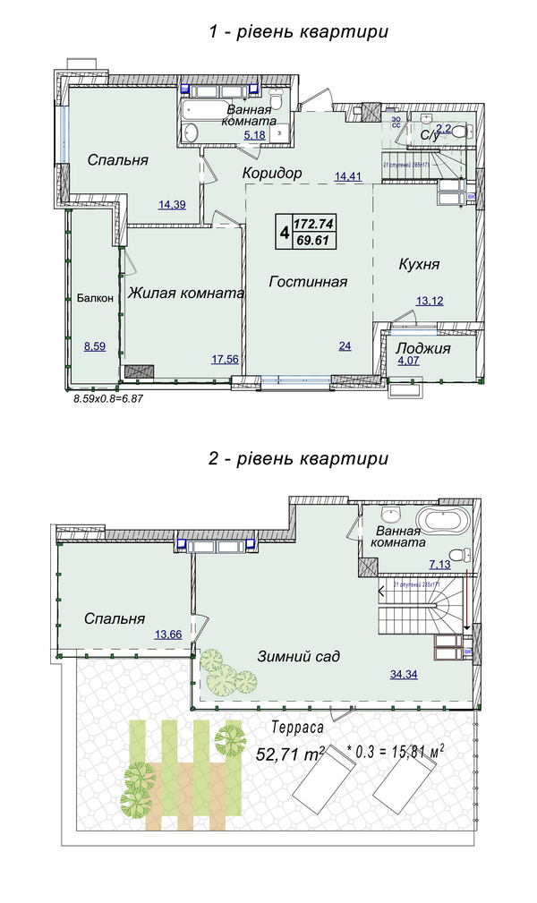 4-комнатная 172.74 м² в ЖК Новопечерские Липки от 34 390 грн/м², Киев