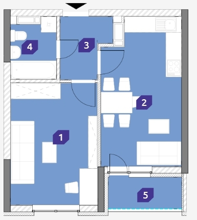 1-кімнатна 43.15 м² в ЖК OK`LAND від 27 858 грн/м², Київ