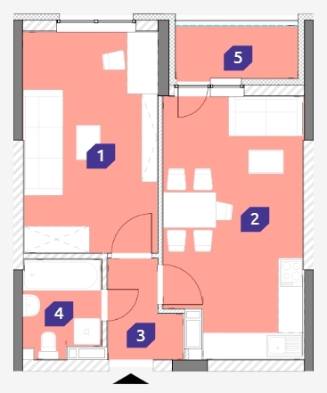 1-кімнатна 43.35 м² в ЖК OK`LAND від 27 858 грн/м², Київ