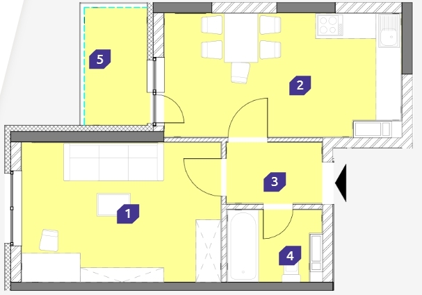 1-кімнатна 43.61 м² в ЖК OK`LAND від 27 858 грн/м², Київ