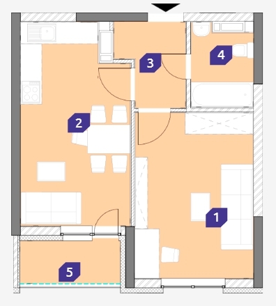 1-комнатная 43.17 м² в ЖК OK`LAND от 27 858 грн/м², Киев