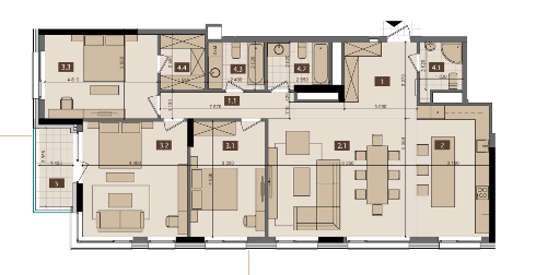 3-кімнатна 142.5 м² в ЖК Tetris Hall від 149 250 грн/м², Київ