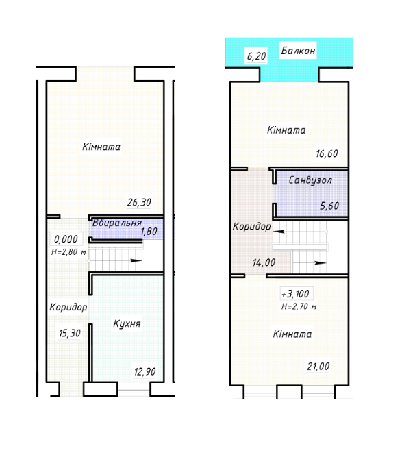 Таунхаус 113.5 м² в Таунхауси Hi-Tech House від 8 643 грн/м², с. Погреби