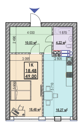 1-кімнатна 49 м² в ЖК Рів'єра від 24 300 грн/м², Київ