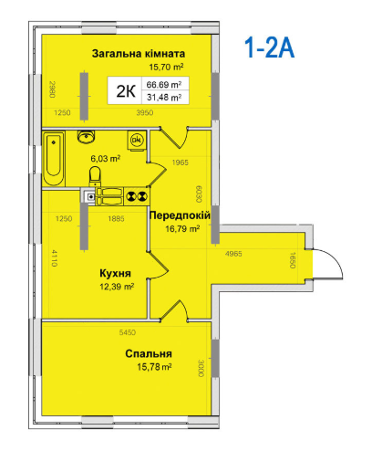 2-кімнатна 66.69 м² в ЖК Рів'єра від 24 000 грн/м², Київ