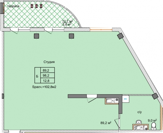 Вільне планування 98.2 м² в ЖК Aqua Marine від 15 150 грн/м², Одеса