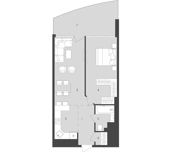 1-комнатная 57.62 м² в  Aura Apart от 30 500 грн/м², Одесса