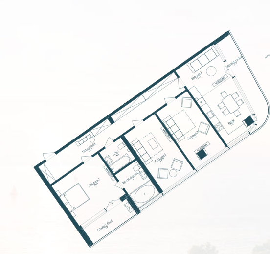 3-кімнатна 118.4 м² в ЖК KANDINSKY Odessa Residence від 47 018 грн/м², Одеса