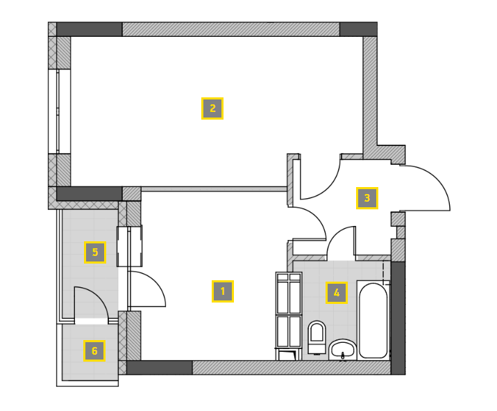 1-кімнатна 40.62 м² в ЖК Campus від 25 020 грн/м², Київ