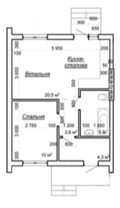 Таунхаус 43 м² в КГ Хуторок от застройщика, с. Фурсы