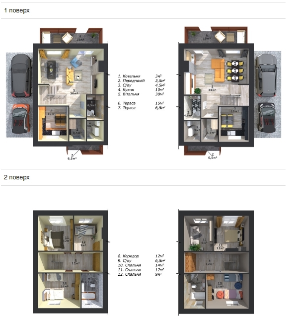 Дуплекс 110 м² в КГ Лебедевка от застройщика, с. Лебедевка