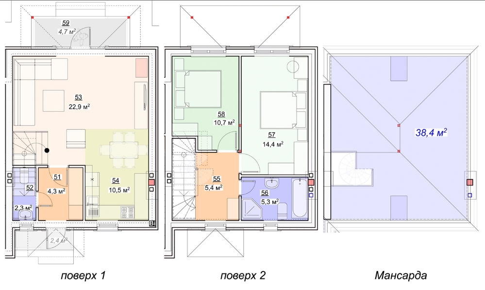 Таунхаус 112 м² в Таунхаусы Плюс от 15 714 грн/м², с. Новые Петровцы