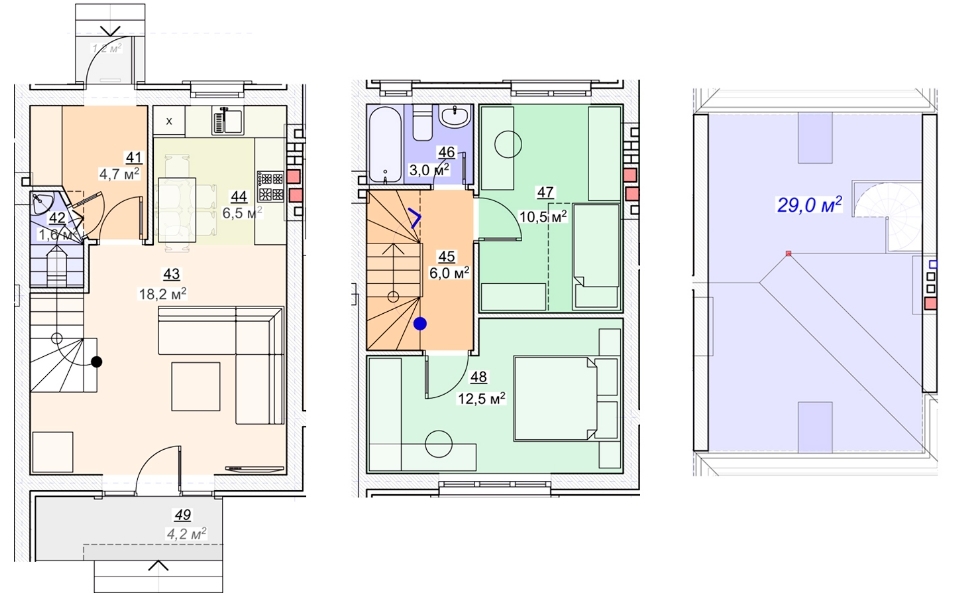 Таунхаус 95 м² в Таунхаусы Плюс от 21 368 грн/м², с. Новые Петровцы