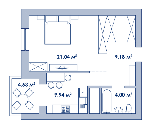 1-комнатная 50 м² в ЖК Сады Ривьеры от 15 500 грн/м², с. Фонтанка