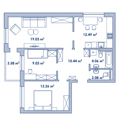 3-кімнатна 80 м² в ЖК Сади Рів`єри від 17 600 грн/м², с. Фонтанка