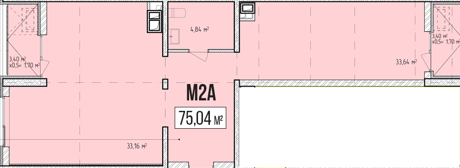 Офіс 75.04 м² в ЖК Modern від забудовника, Одеса