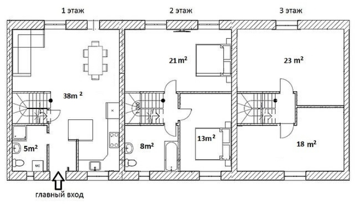 Таунхаус 141 м² в Таунхаусы HarmonyBud от 8 227 грн/м², с. Гатное