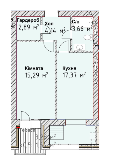 1-комнатная 43.35 м² в ЖК Чайка Люкс от 17 500 грн/м², Одесса