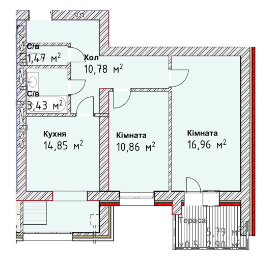 1-кімнатна 50.2 м² в ЖК Чайка Люкс від 18 000 грн/м², Одеса