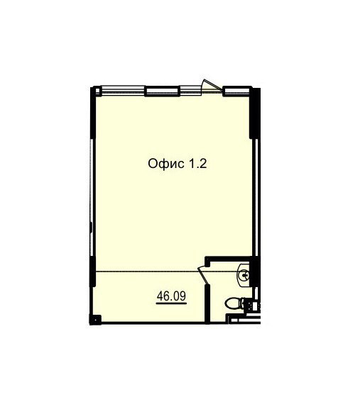 Офис 46.09 м² в Апарт-комплекс Калипсо от застройщика, Одесса