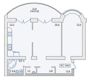 2-комнатная 104 м² в ЖК на Французском бульваре, 29 от 46 550 грн/м², Одесса