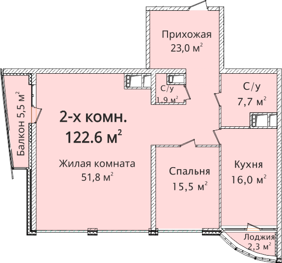 2-кімнатна 122.6 м² в ЖК Новий берег від 31 000 грн/м², Одеса