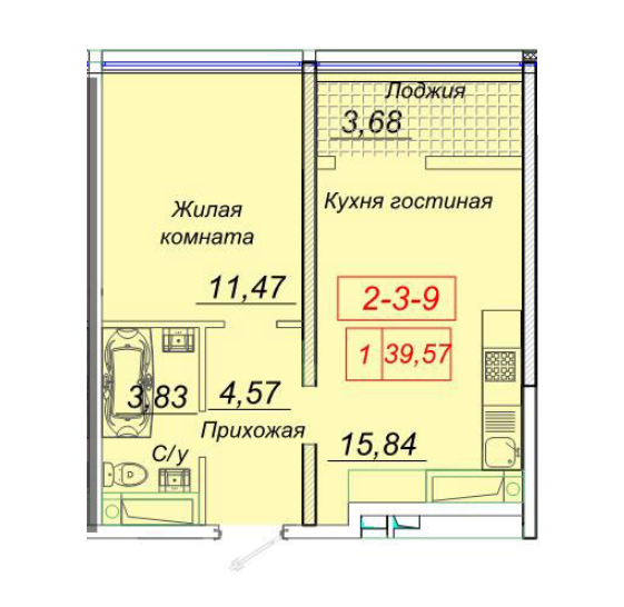 1-комнатная 39.57 м² в ЖК Сорок четвертая жемчужина от 23 400 грн/м², Одесса