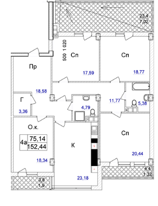 4-комнатная 153.9 м² в ЖК Ясная Поляна 2 от 36 600 грн/м², Одесса