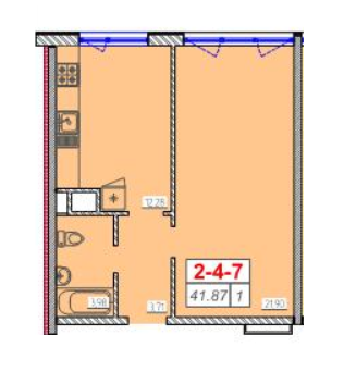 1-комнатная 41.87 м² в ЖК Сорок шестая жемчужина от 15 250 грн/м², Одесса