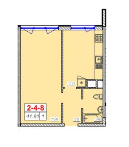 1-кімнатна 41.87 м² в ЖК Сорок шоста перлина від 15 250 грн/м², Одеса