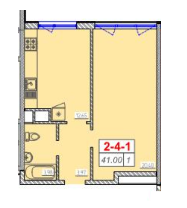 1-комнатная 41 м² в ЖК Сорок шестая жемчужина от 15 250 грн/м², Одесса